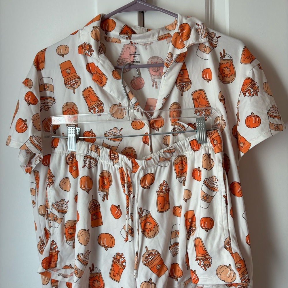 Festive Halloween Print Pajama Set